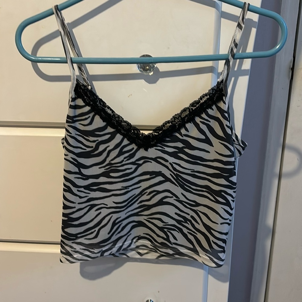 Mesh zebra print tank